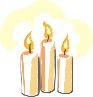 Trinity of Orange Candles