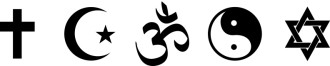 Five Symbols of Earth's Major Religions