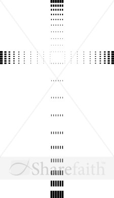 Cross in Dots Graphic
