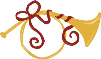 Horn with Red bow