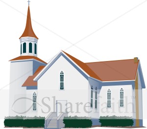 White Modern Style Church