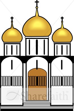 Gold Onion Dome Church