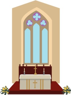 Alter and Window in Church