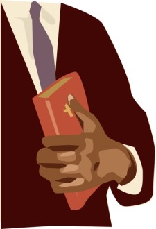 Man Holding Bible to His Chest