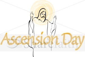 Ascension Day Wording with Halo Jesus