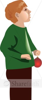Boy Holding Ornament