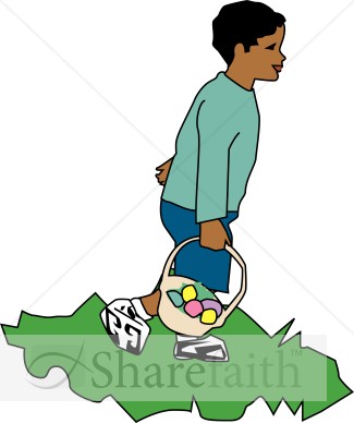 Boy Egg Hunting