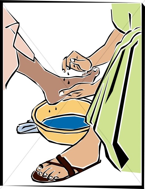 jesus washing the disciples feet clipart - photo #19