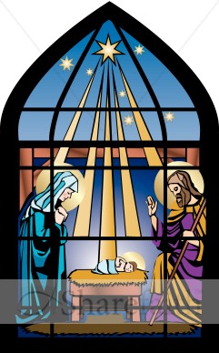 Stained Glass Nativity