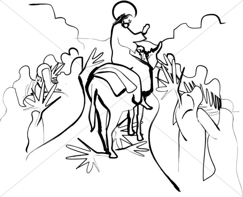 clipart jesus on donkey - photo #17