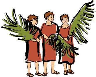 Kids Bearing Palm Branches