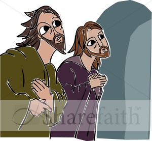 John and Peter Observe the Empty Tomb