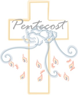 Cross of Pentecost with Fiery Sp