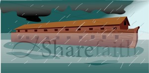 Noahs Ark During the Flood