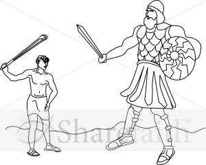 David Battles the Giant Goliath
