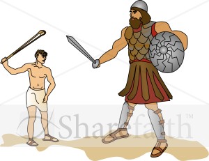 David Slays Goliath With a Stone