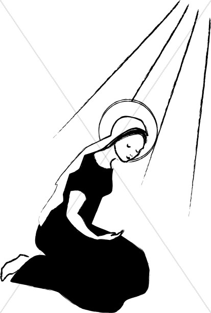 clipart images of virgin mary - photo #49