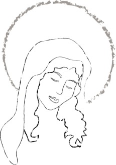 The Face of Mary in a Halo