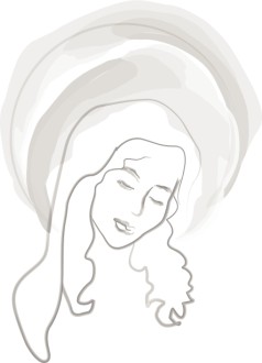 Halo Glows Around Mary