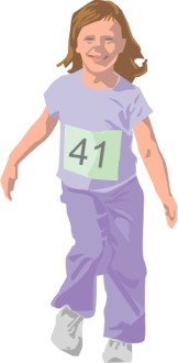 Little Girl Running Race