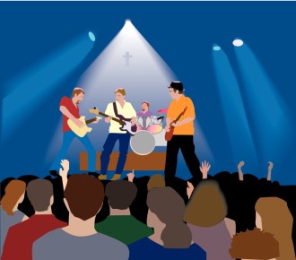 Christian Rock Concert with Lighting