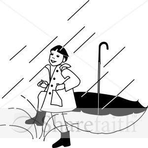 Child Dancing in the Rain
