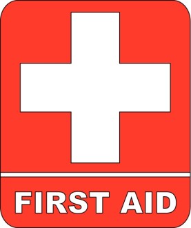 Red First Aid Sign