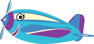 Cute Blue Plane