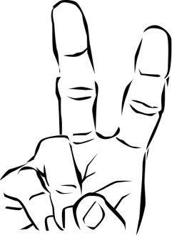 Peace Sign   Black and White
