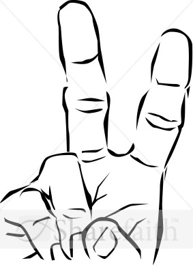 Peace Sign   Black and White
