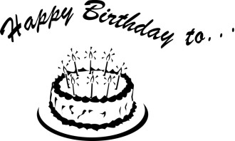 Happy Birthday Graphic with Cake