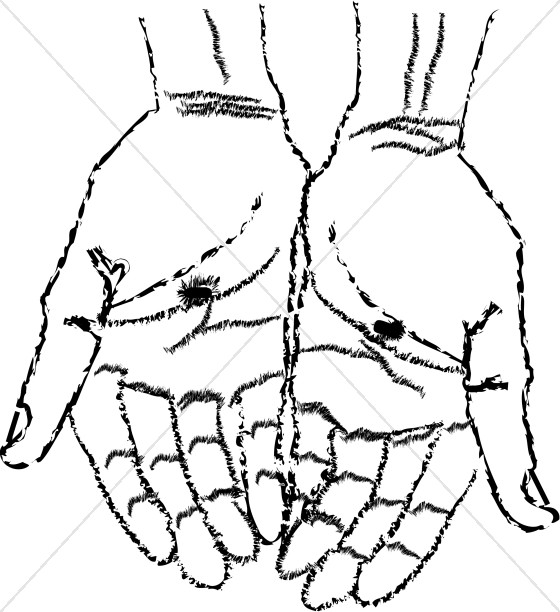 free clipart of jesus' hands - photo #4