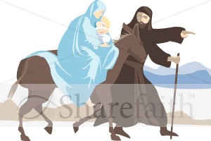 Holy Family Rides to Egypt
