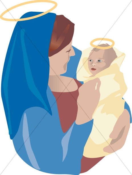 mary and baby jesus clipart - photo #22