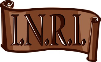 INRI Scroll in Brown