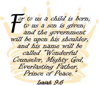 Isaiah 9:6 with Ornate Crown