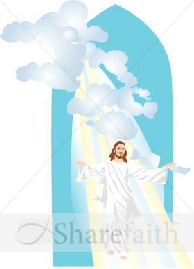 jesus ascension clipart