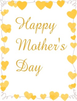 Transparent heart Frame Mothers Day Wishes