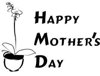 Single Orchid and Happy Mother's Day