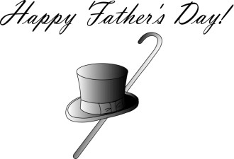 Happy Father's Day Top Hat and Cane
