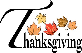 Thanksgiving with Fall Leaves