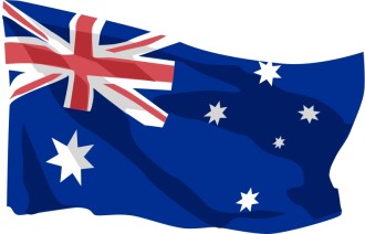 Australian Flag in the Wind