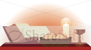Family Communion Table in Candlelight