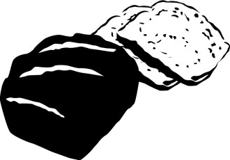 Black and White Bread Loaf