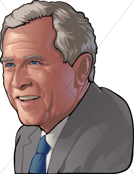 Vexel George W. Bush | Famous People Clipart