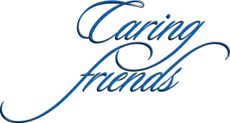 Caring Friends Blue Script