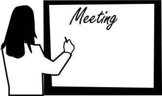 Woman Writing Meeting agenda