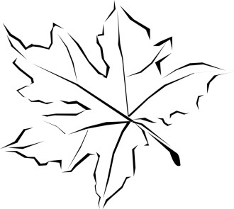 Line Art Fall Leaf