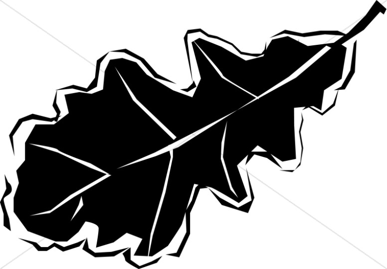 clip art oak leaf silhouette - photo #35