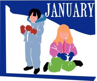 Kids Snowball Fight in January